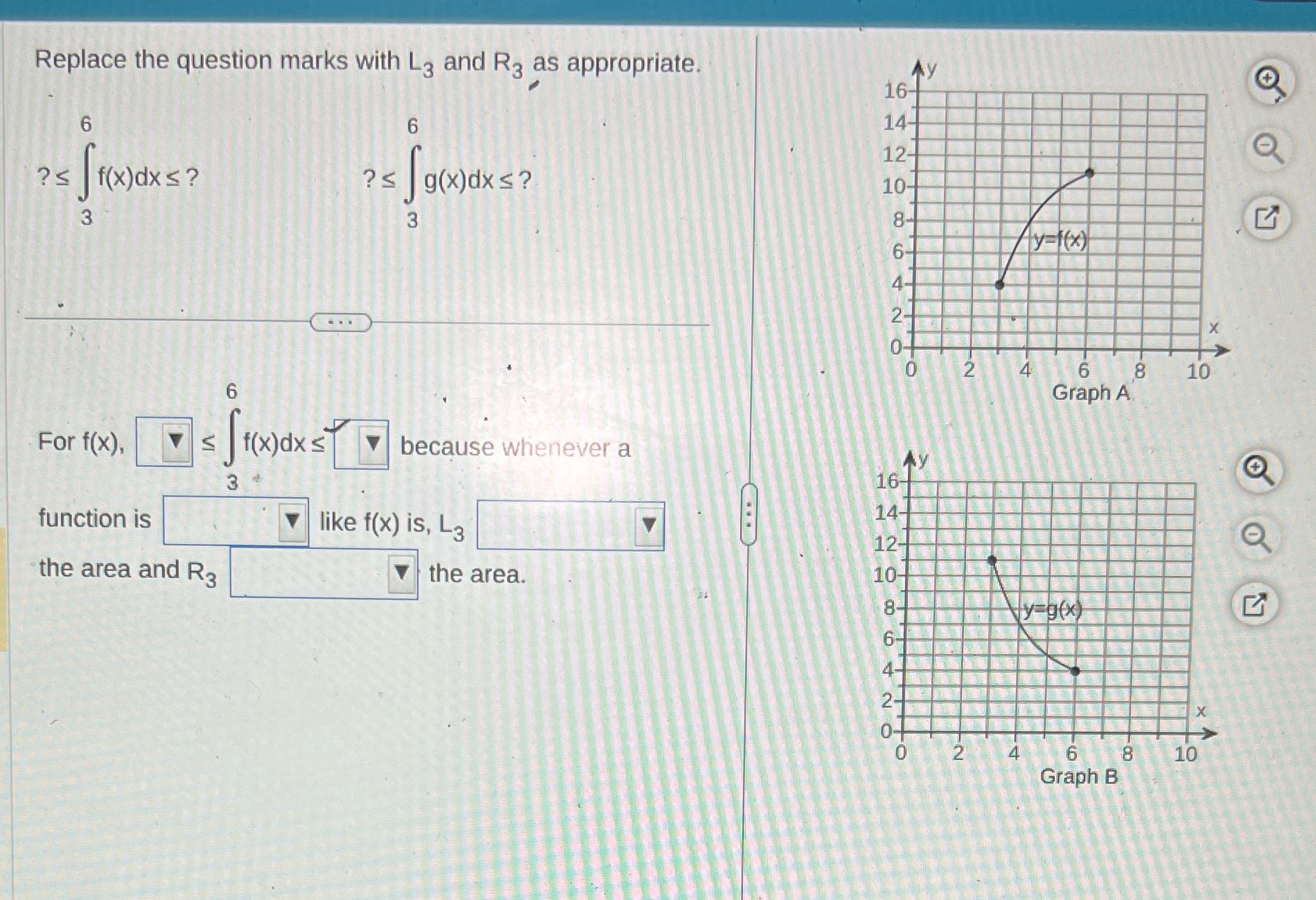  Replace the question marks with Ly and R3 as appropriate. 6