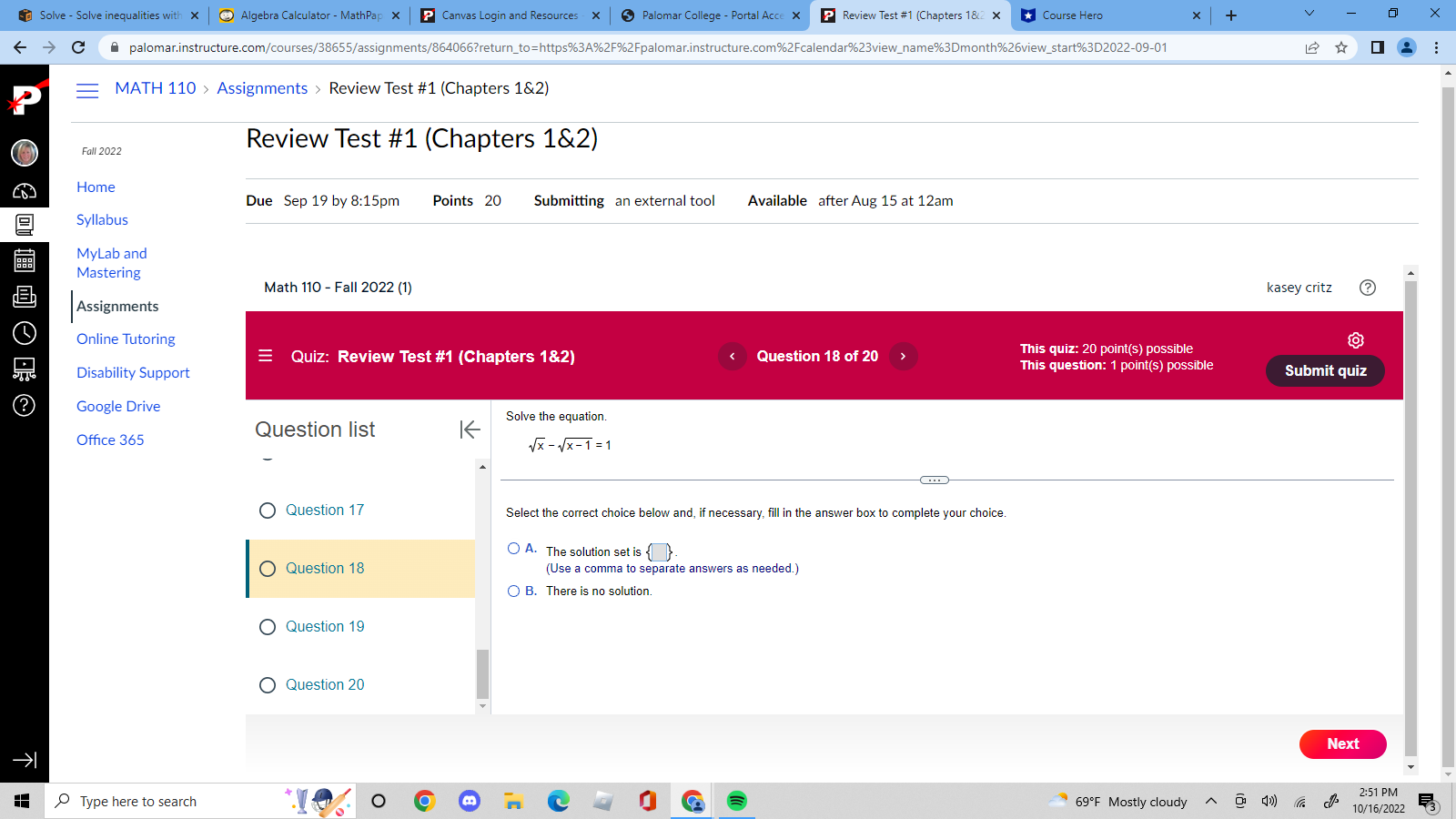 Solve - Solve inequalities with x Algebra Calculator - MathPap X