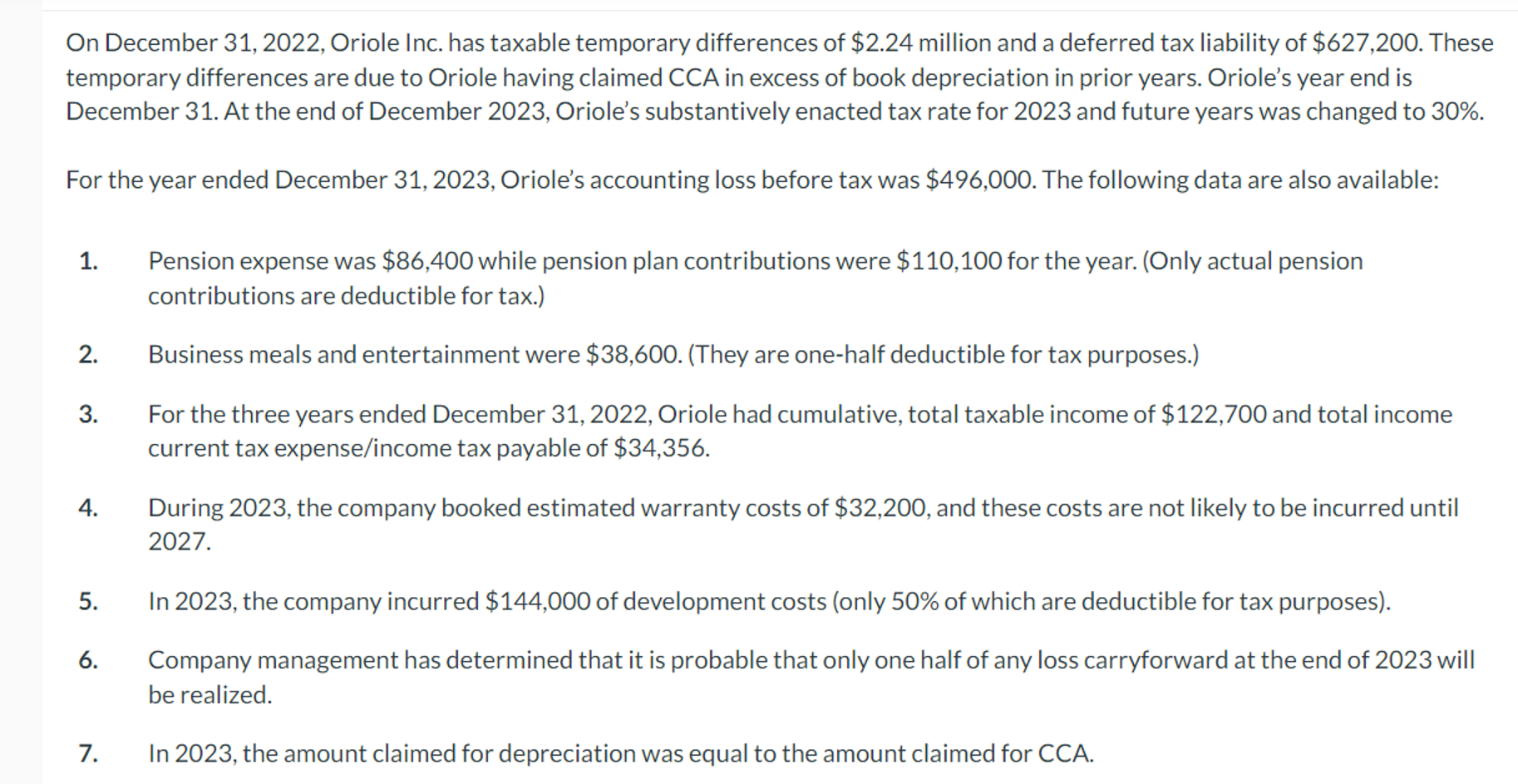 million and a deferred tax liability of $627,200. These temporary differences are