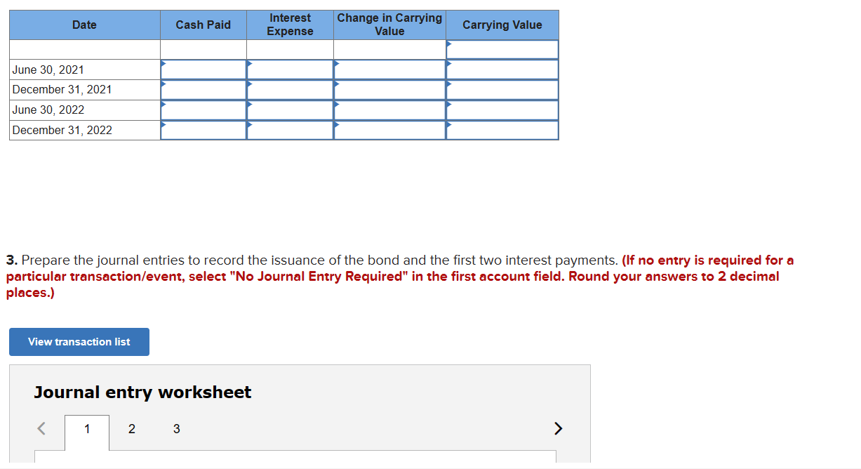 questions that folllow: Face amount $3,060,000 Stated rate 6% Number of years