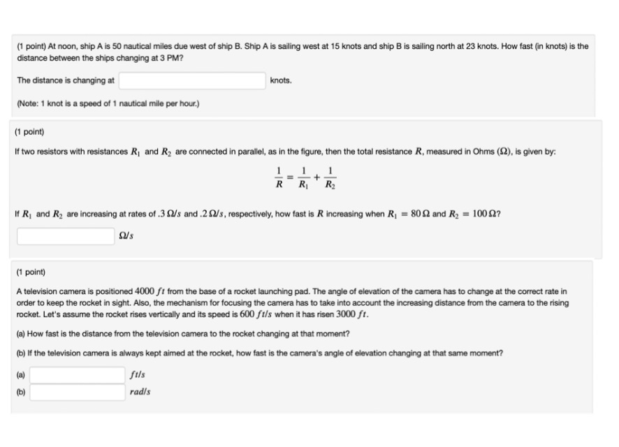 miles due west of ship B. Ship A is sailing west at