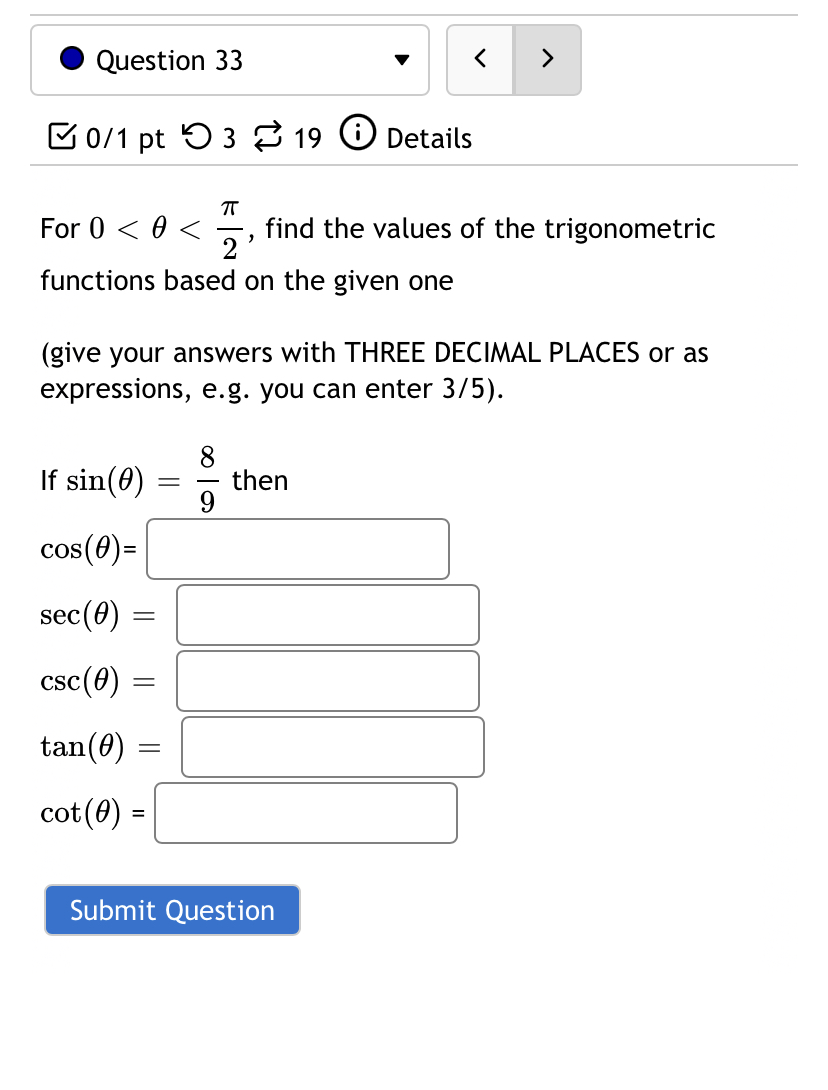 quadrant C] and f = Submit Question 0 Question 35 v 30/1