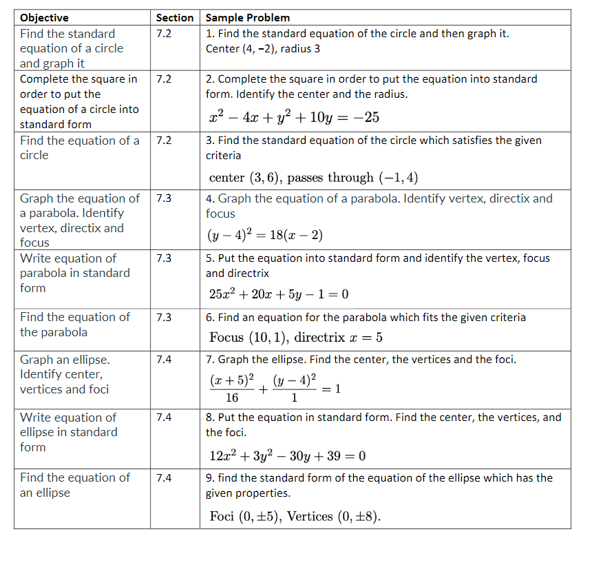  Objective m Sample Problem Find the standard 12 1. Find the