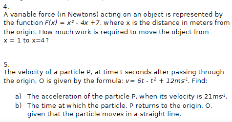 represented by the function F(x) = x2 - 4x +7, where x