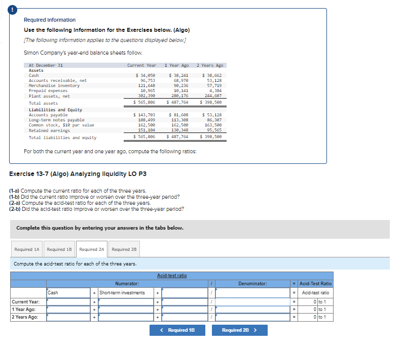 [The following information applies to the questions cllsplayed below.] Simon Company's year-end