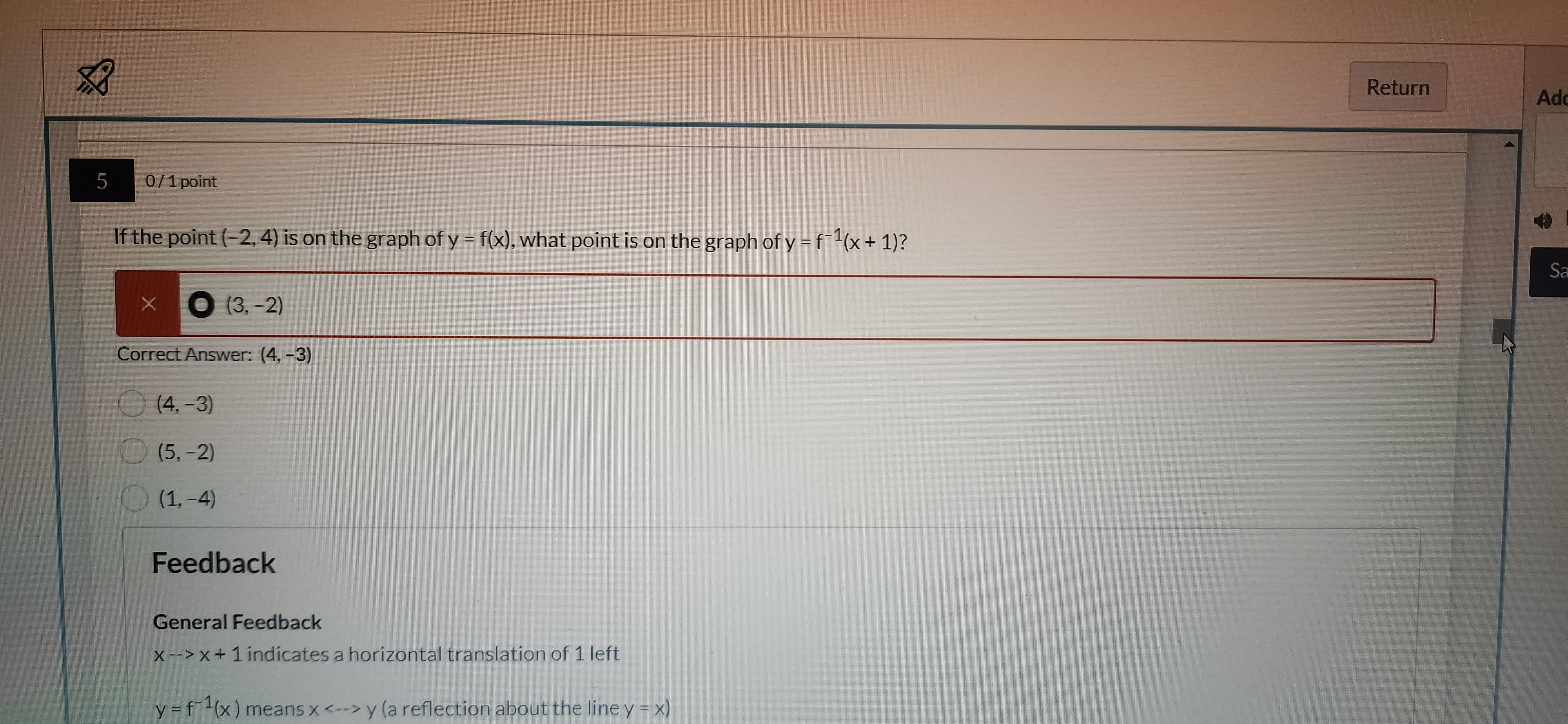 down 3 units? y=f(-x + 2) +3 y= f(-x - 2) -