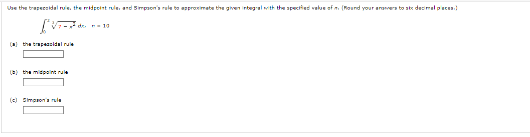 rcximate the n integral with the specified v m idpcin