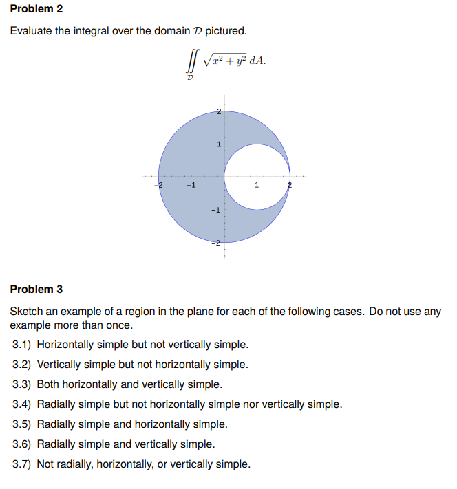 + 3 dA. 2 -1 -1 52 Problem 3 Sketch an example