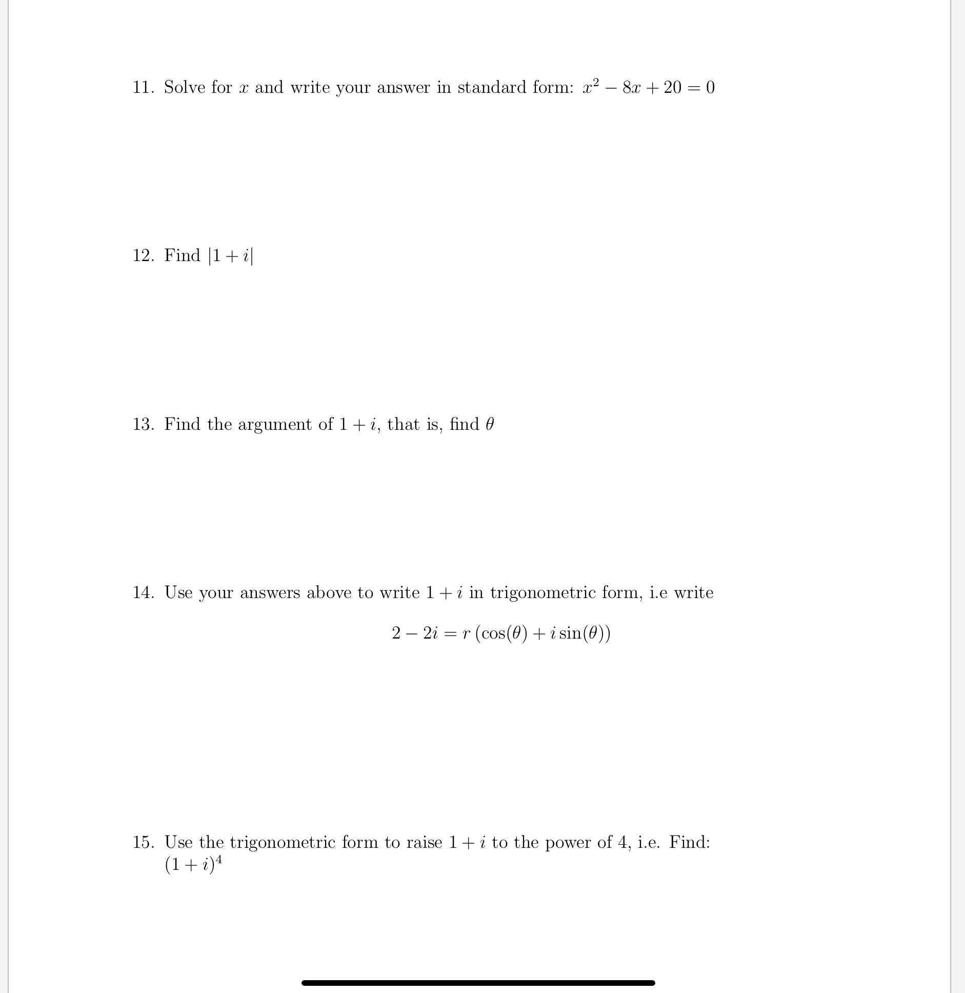 6. Solve for x : 2 sin?(x) - 1 = 0 in
