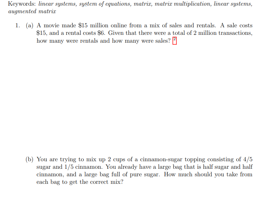  Keywords: linear systems, system of equations, matrix, matrix multiplication, linear systems,