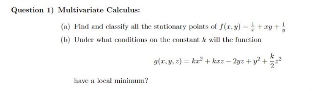 points of f(r, y) = = +ry + (b) Under what conditions