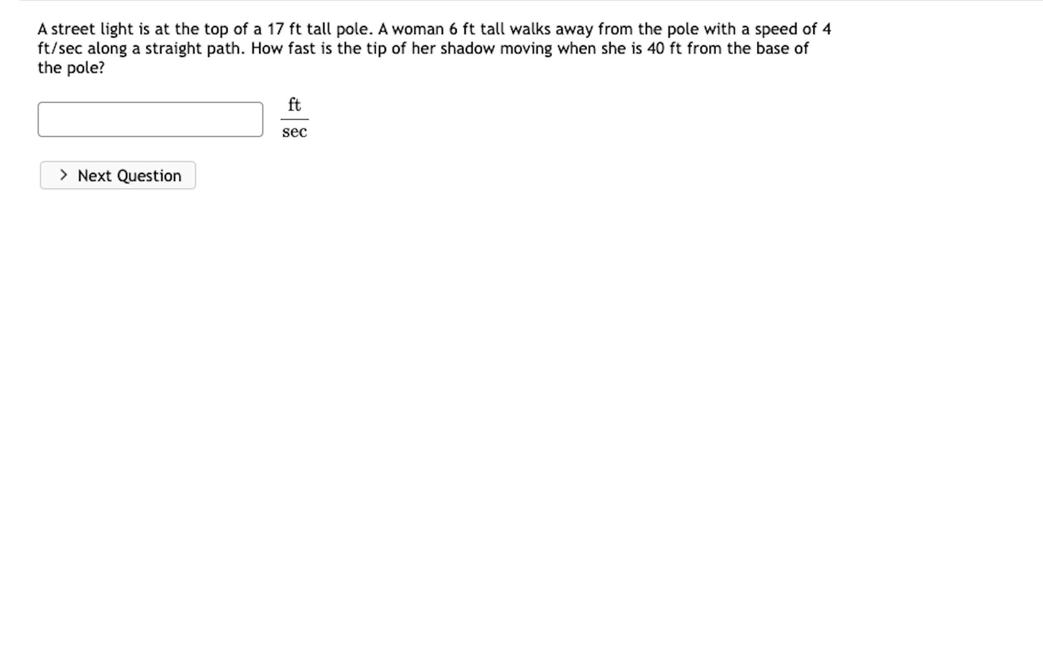 on the interval(s) l:] > Next Question A street light is at