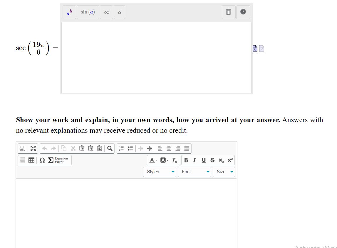 the exact answers. For the number 7, either choose 7 from the