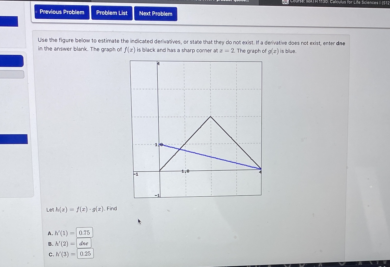 estimate the indicated derivatives, or state that they do not exist. If