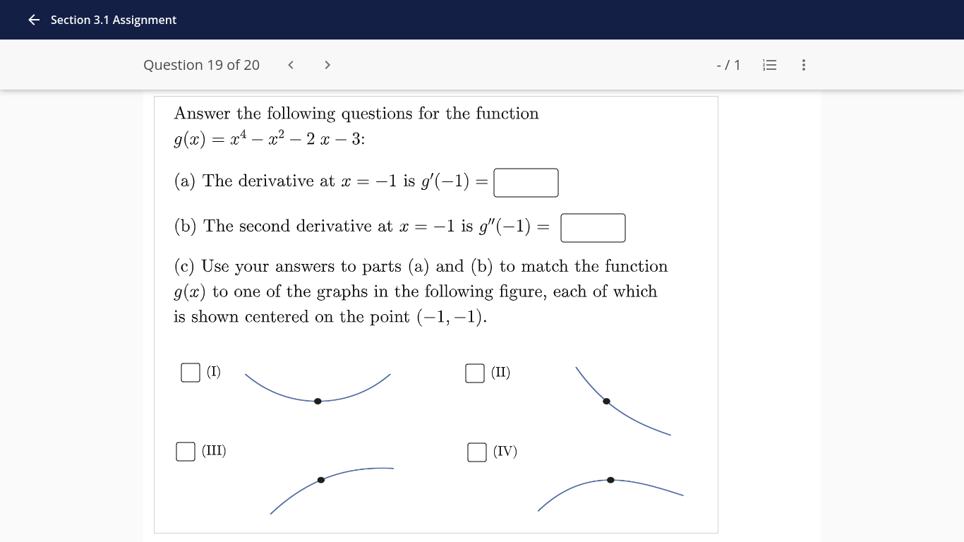 AnswerSection 3.1 Assignment Question 16 of 20 - /1 ... View Policies