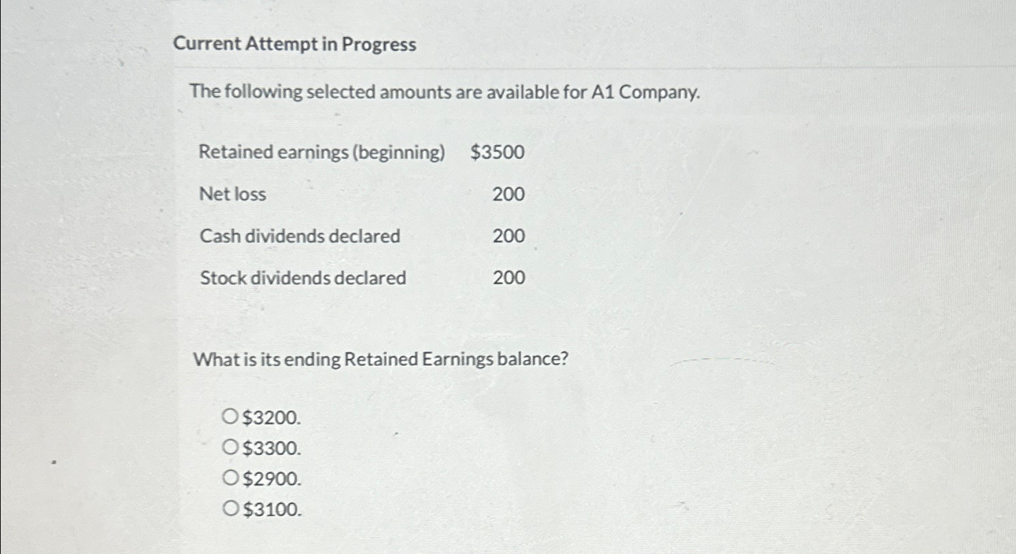 Current Attempt in Progress The following selected amounts are available for