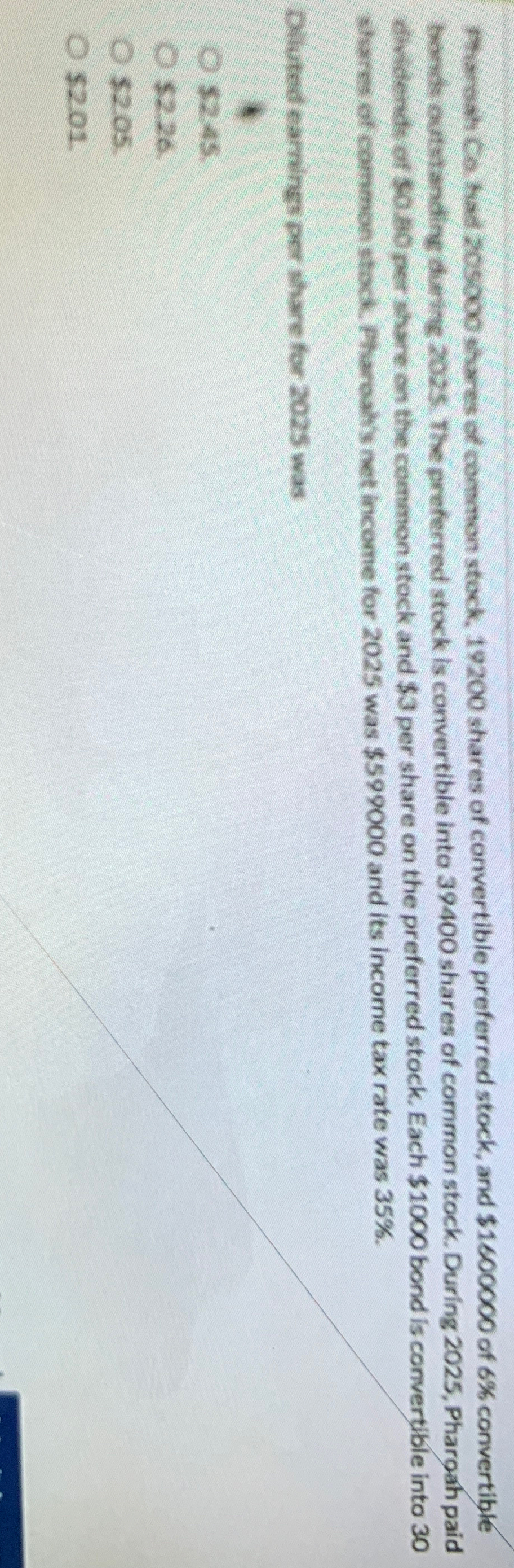 of convertible preferred stock, and $1600000 of 6% convertible tonde autsiandiye durine