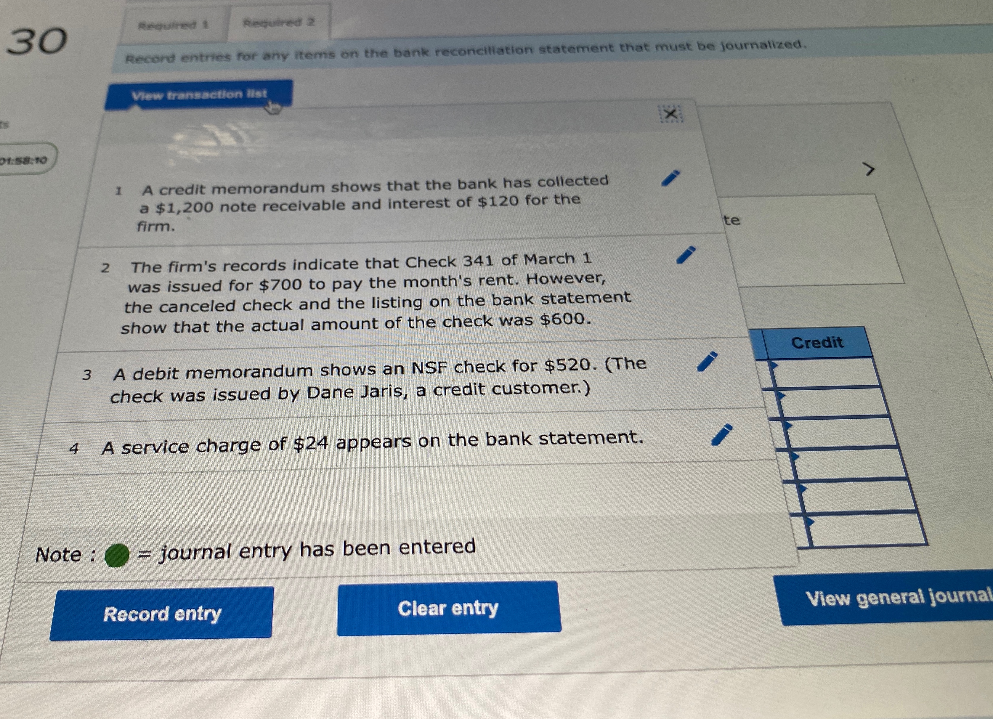 a batance of $9,740. The balance in the firm's checkbook and Cash