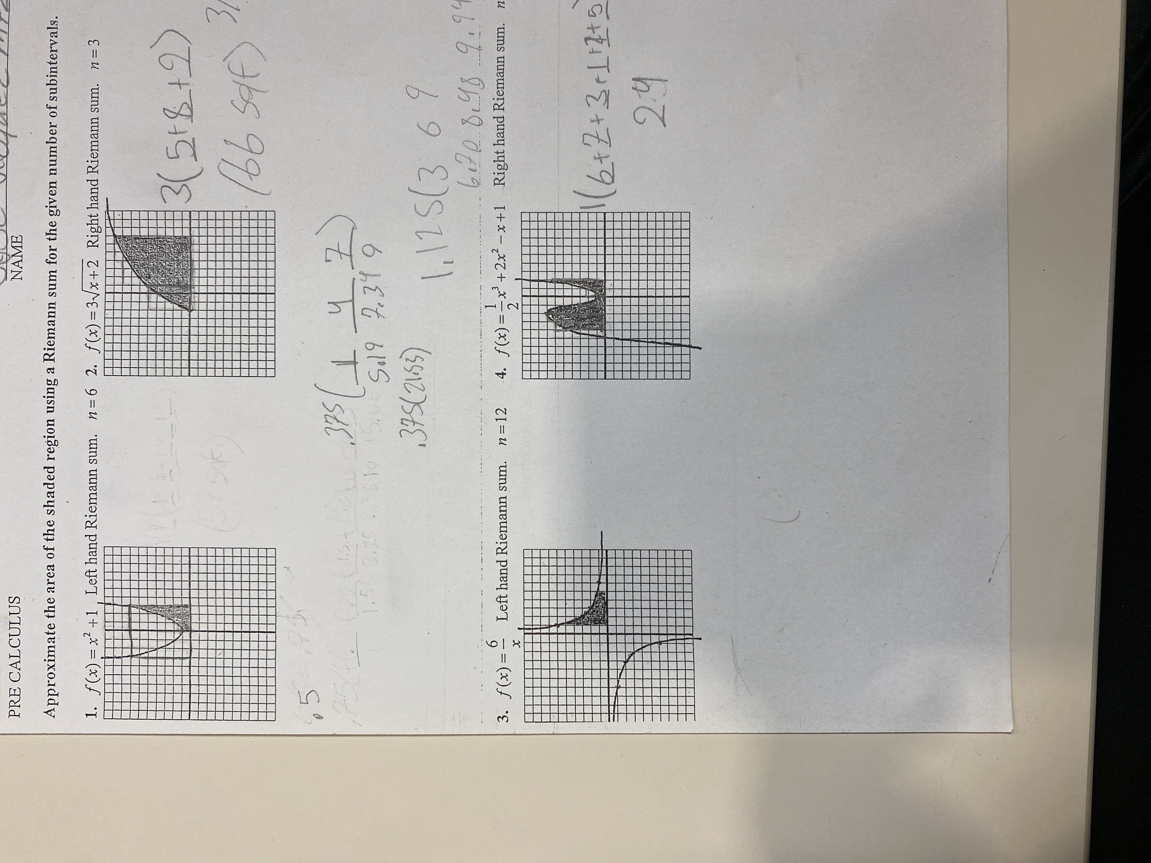 need explanation and how to do it PRE CALCULUS NAME Approximate the