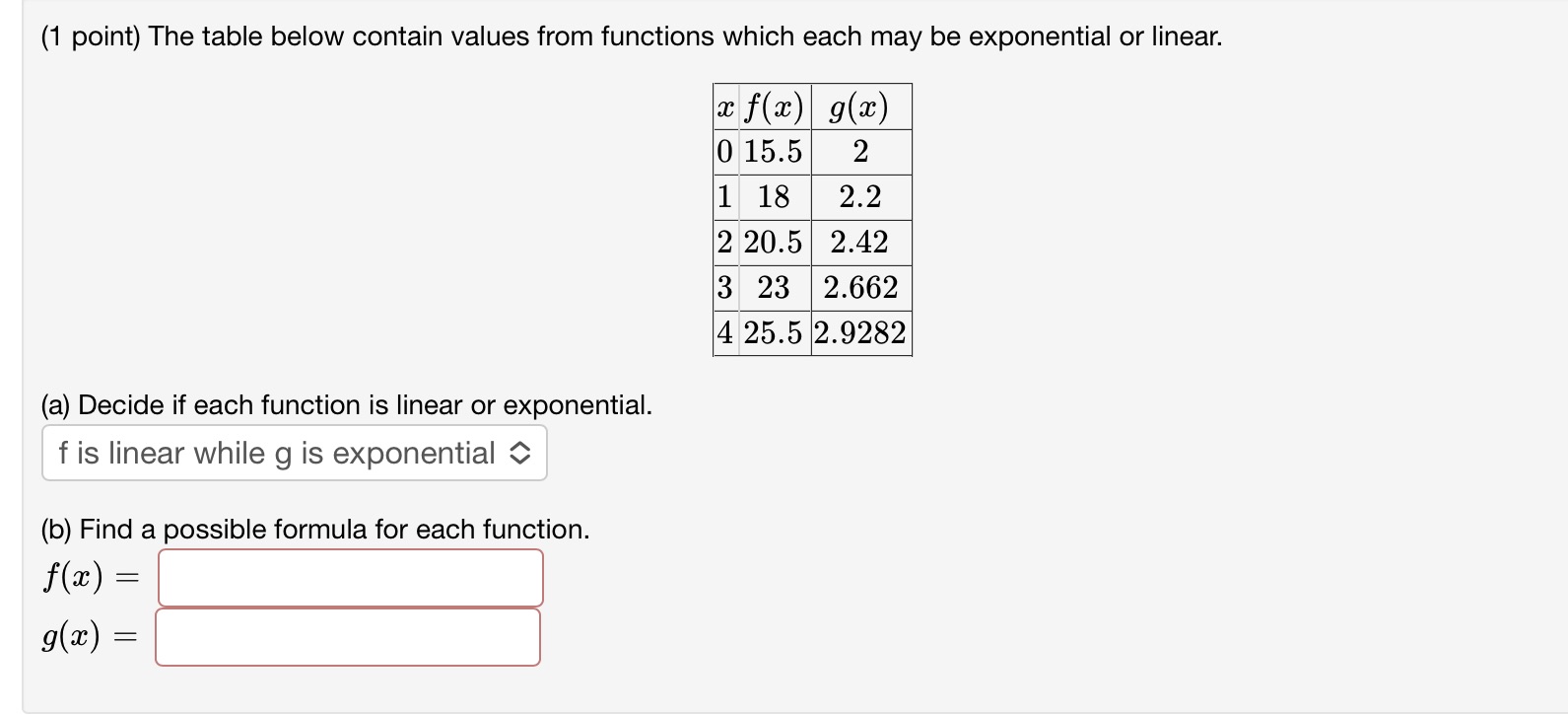 may be exponential or linear. 23.1%) 9(m) 015.5 2 1 18 2.2