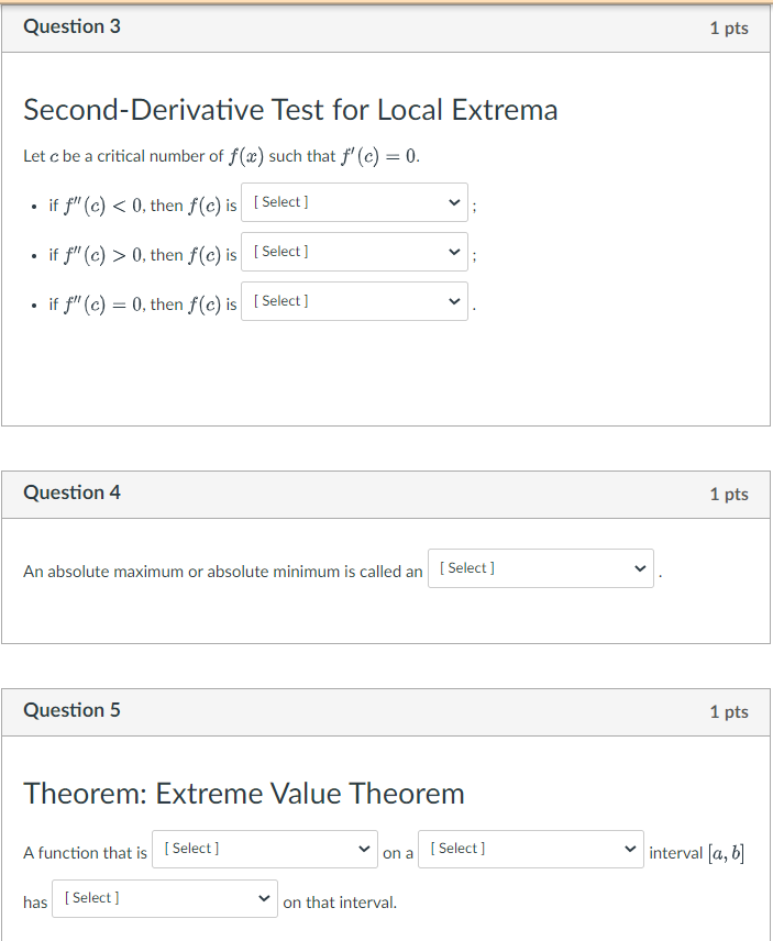 inflection pointquestion 2:1st dropdown options: continuous, linear, exponential, differentiable2nd dropdown options: roots,