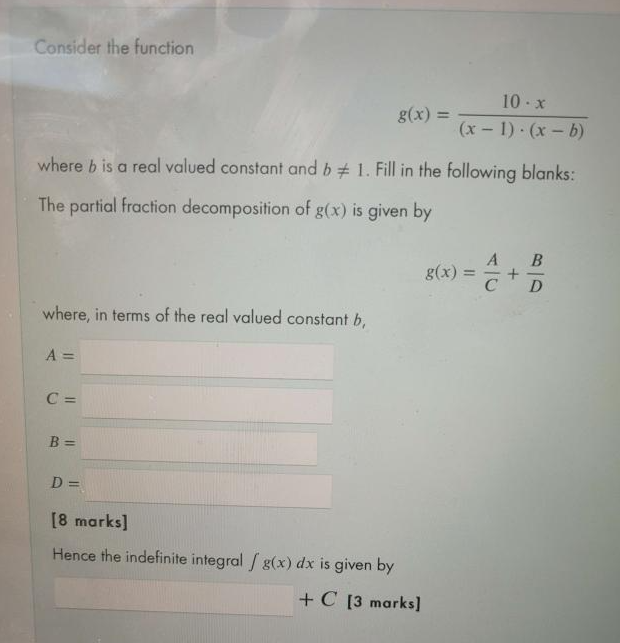 1) . (x -b) where b is a real valued constant and