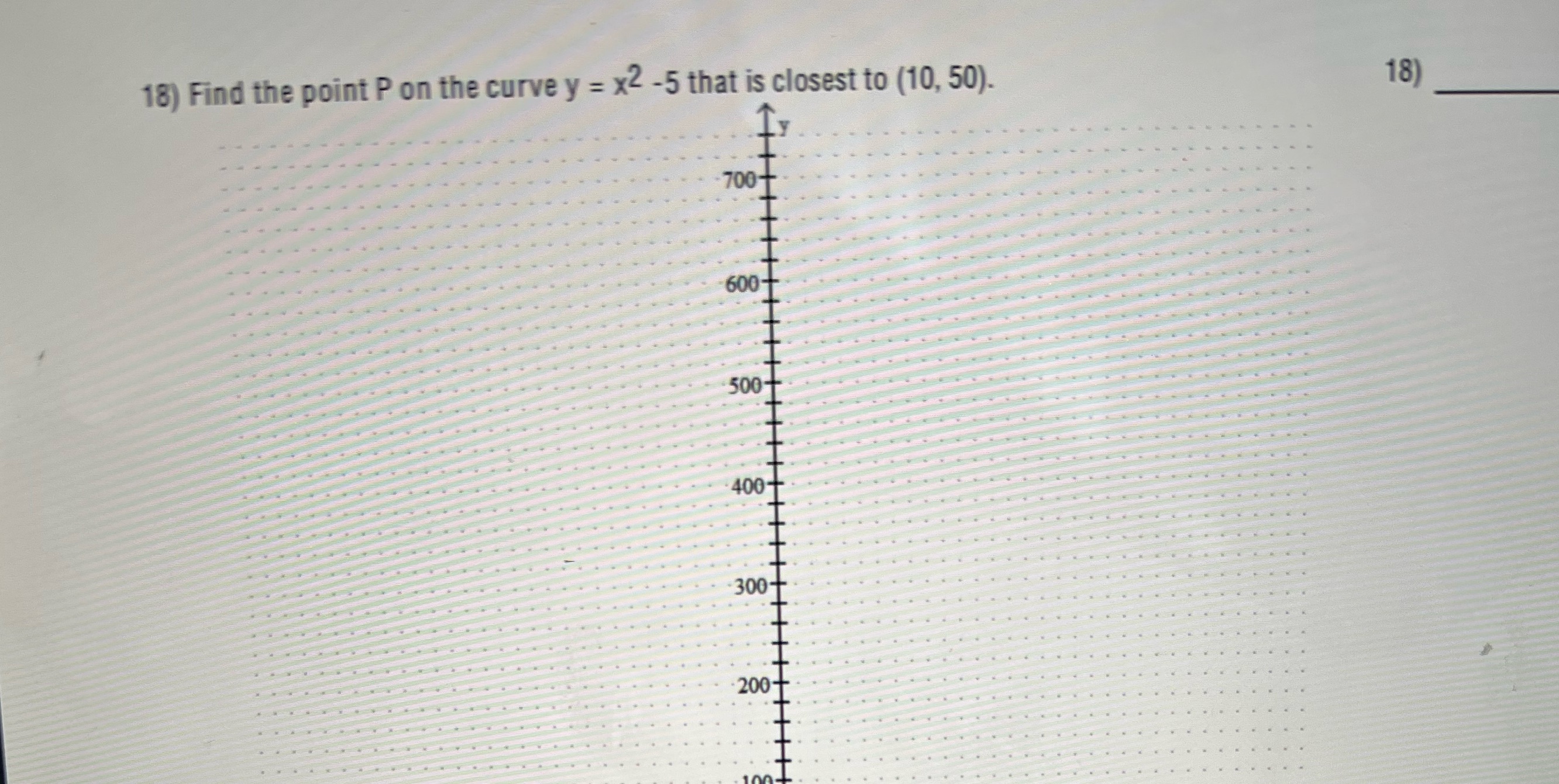 18) Find the point P on the curve y = x2 -5