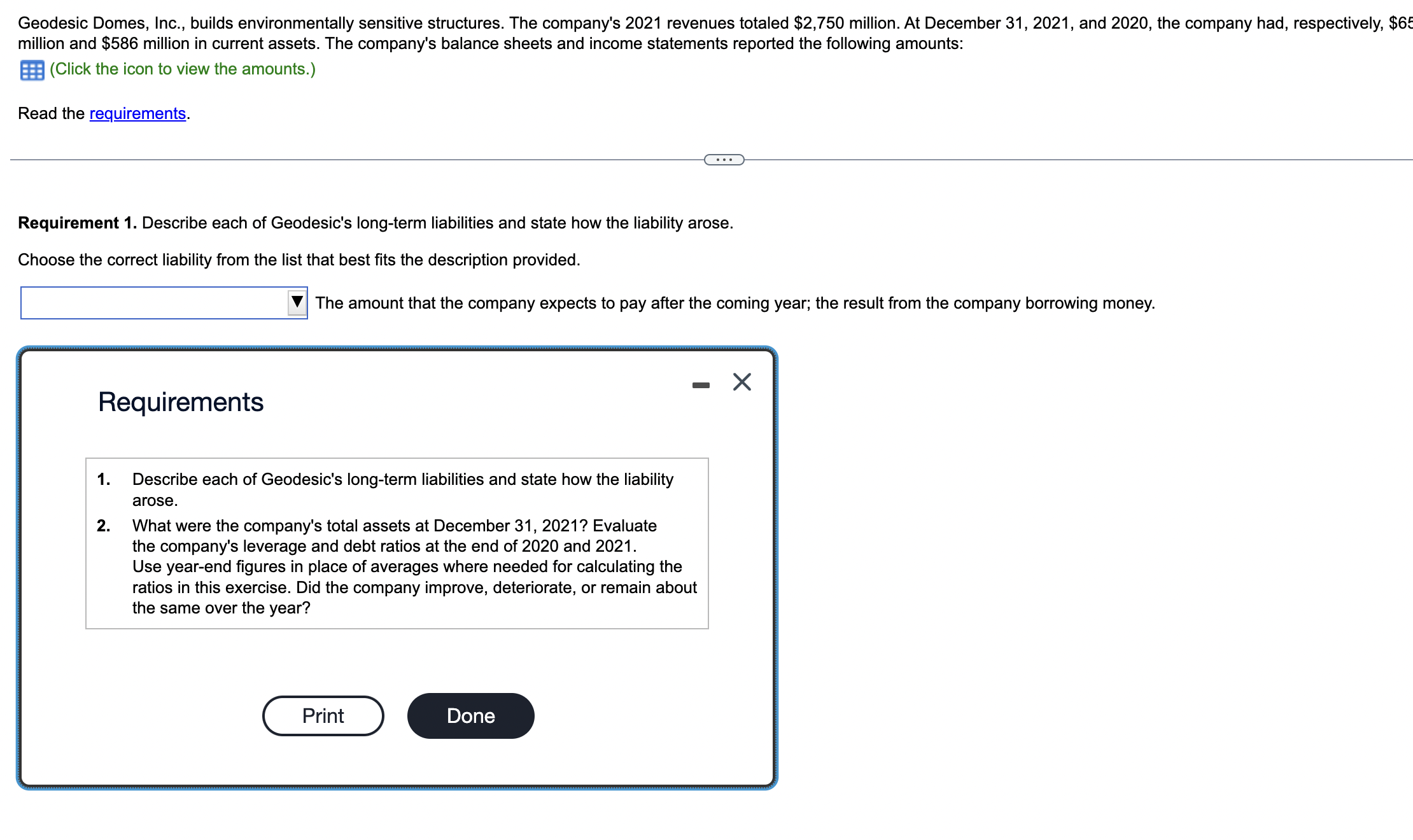 totaled $2,750 million. At December 31,2021, and 2020, the company had, respectively,