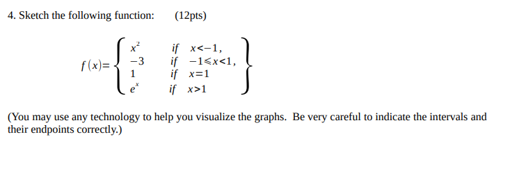 may use any technology to help you visualize the graphs. Be very