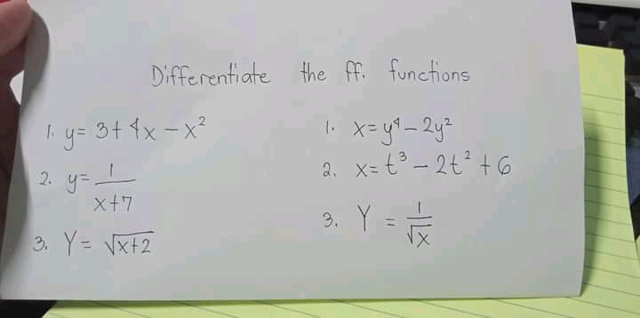 1. 4= 3+4x-x2 1. X = 49 - 242 2. 4=_ 2.