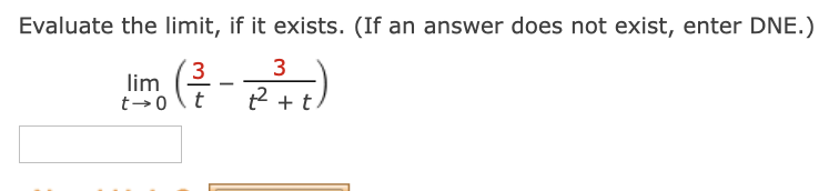 6 Elementary Calculus Homework Questions1. Evaluate the limit, if it exists.