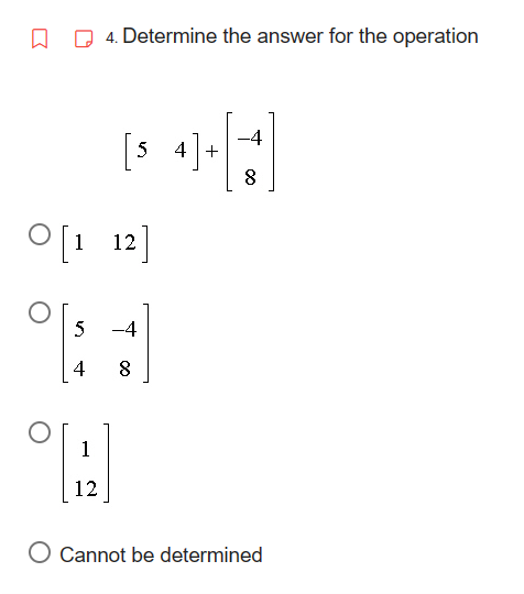 following matrices. Find 2A + B 2 0 4 A= B =