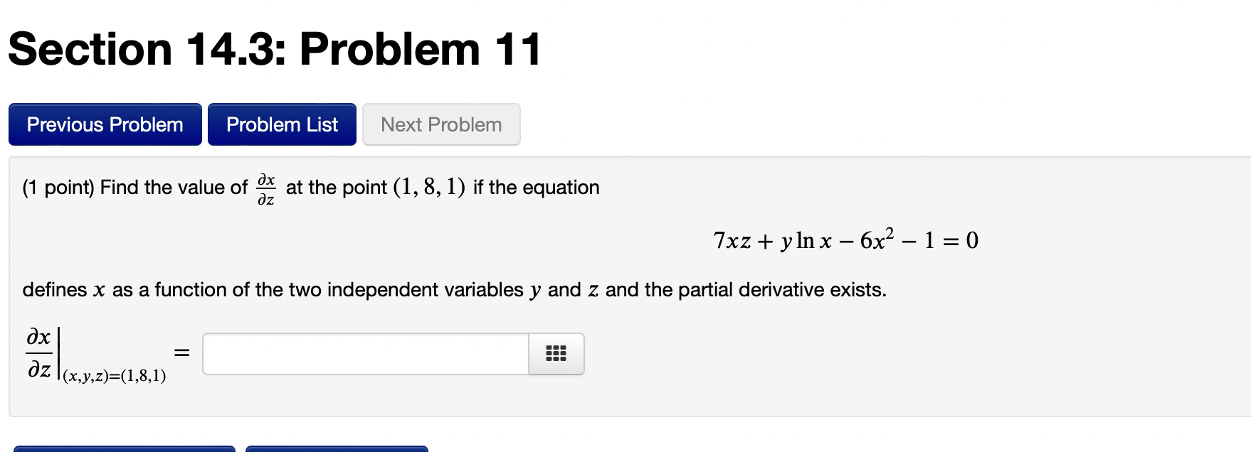 (1 point) Suppose f(x, y) = 9x2+3 y2 (x, y) # (0,