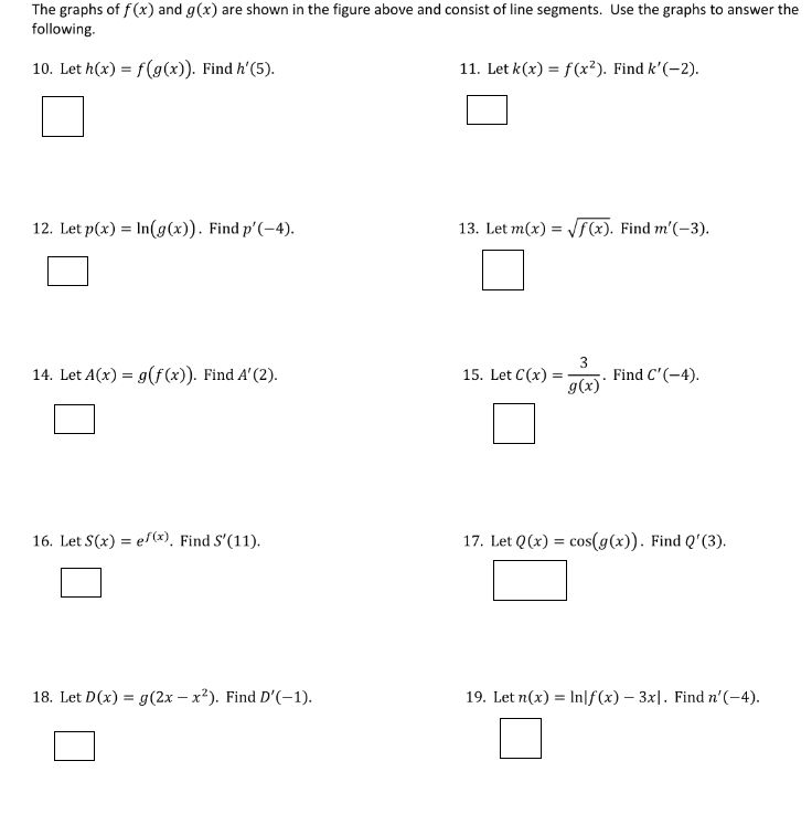 5 2 8 h'(x) -1 7 -3 -5 Selected values of the