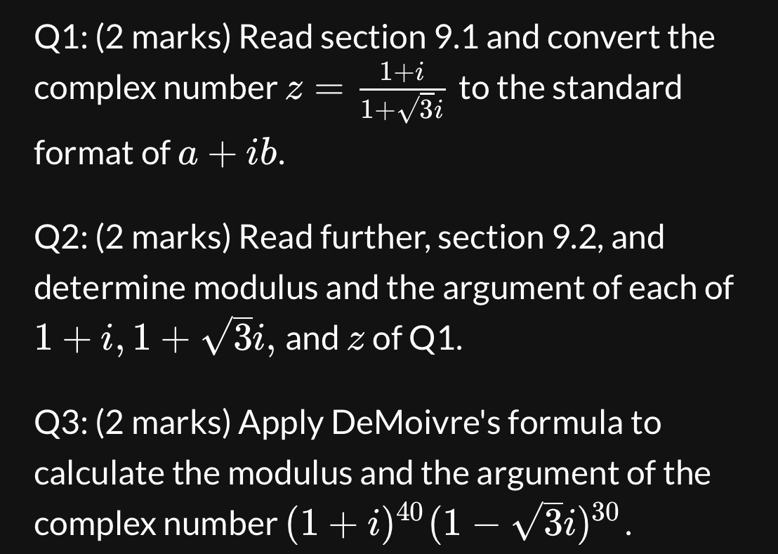 provide full solution to each part Q1: (2 marks) Read section
