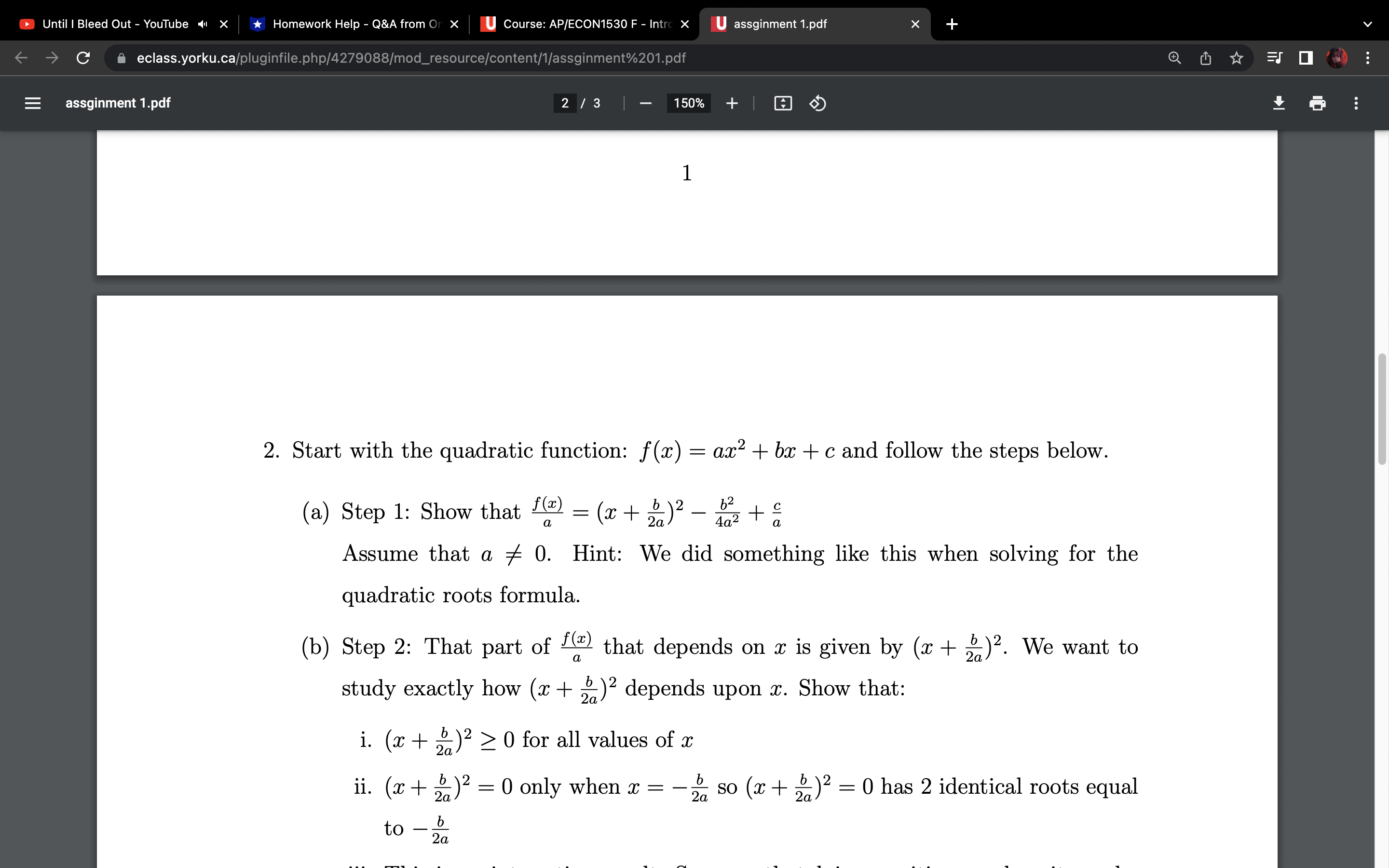 Until I Bleed Out - YouTube 1 X Homework Help -