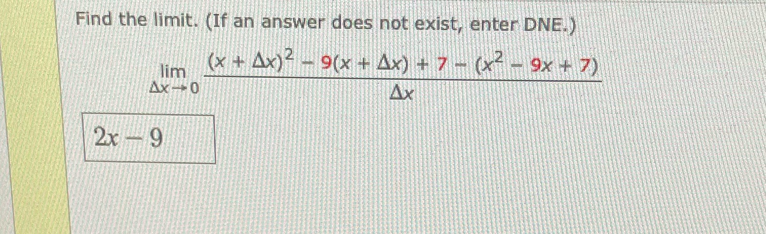 wr an answer does hOexist, enter DNEO