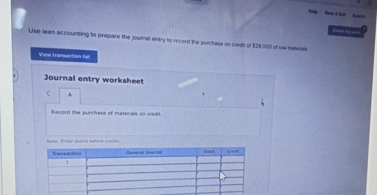 spam chegg else face disliek Use lean accounting to prepare the journal