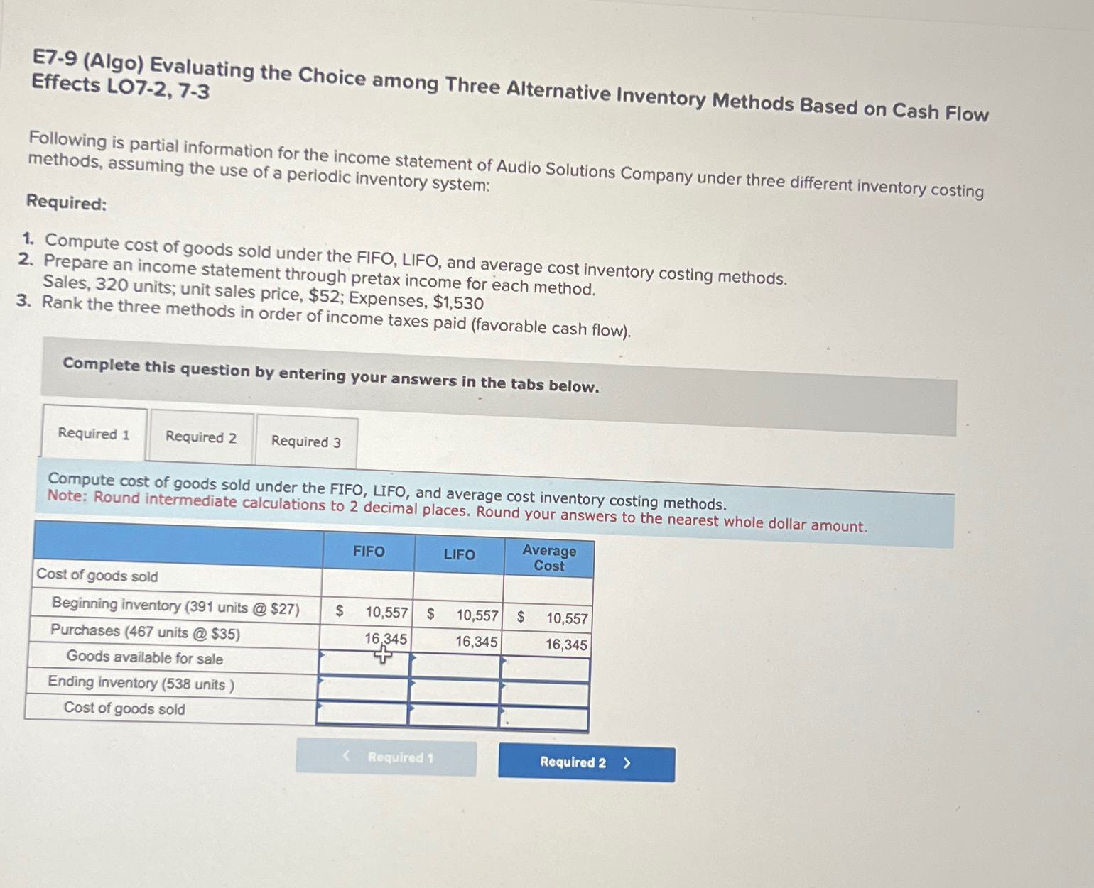 Cash Flow Effects L07-2,7-3 Following is partial information for the income statement