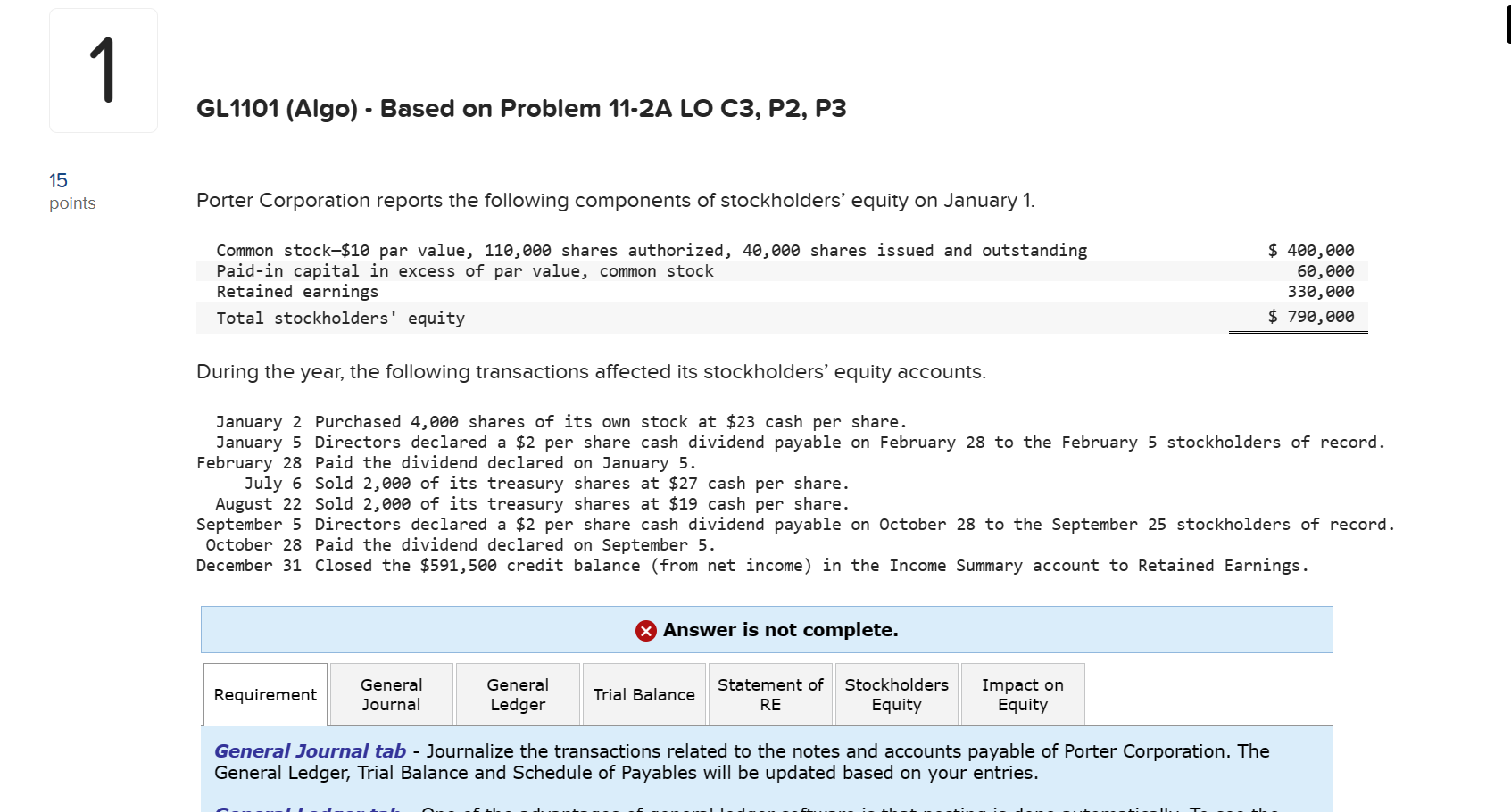  \table[[\table[[No],[1]],\table[[Date],[January 02]],Account Title,\table[[Debit],[92,000]],Credit],[Treasury stock, Common,],[,,Cash,(,,92,000],[2,January 05,Retained earnings,(,80,000\times ,],[,,Common dividend payable,(,,80,000\times ],[3,February