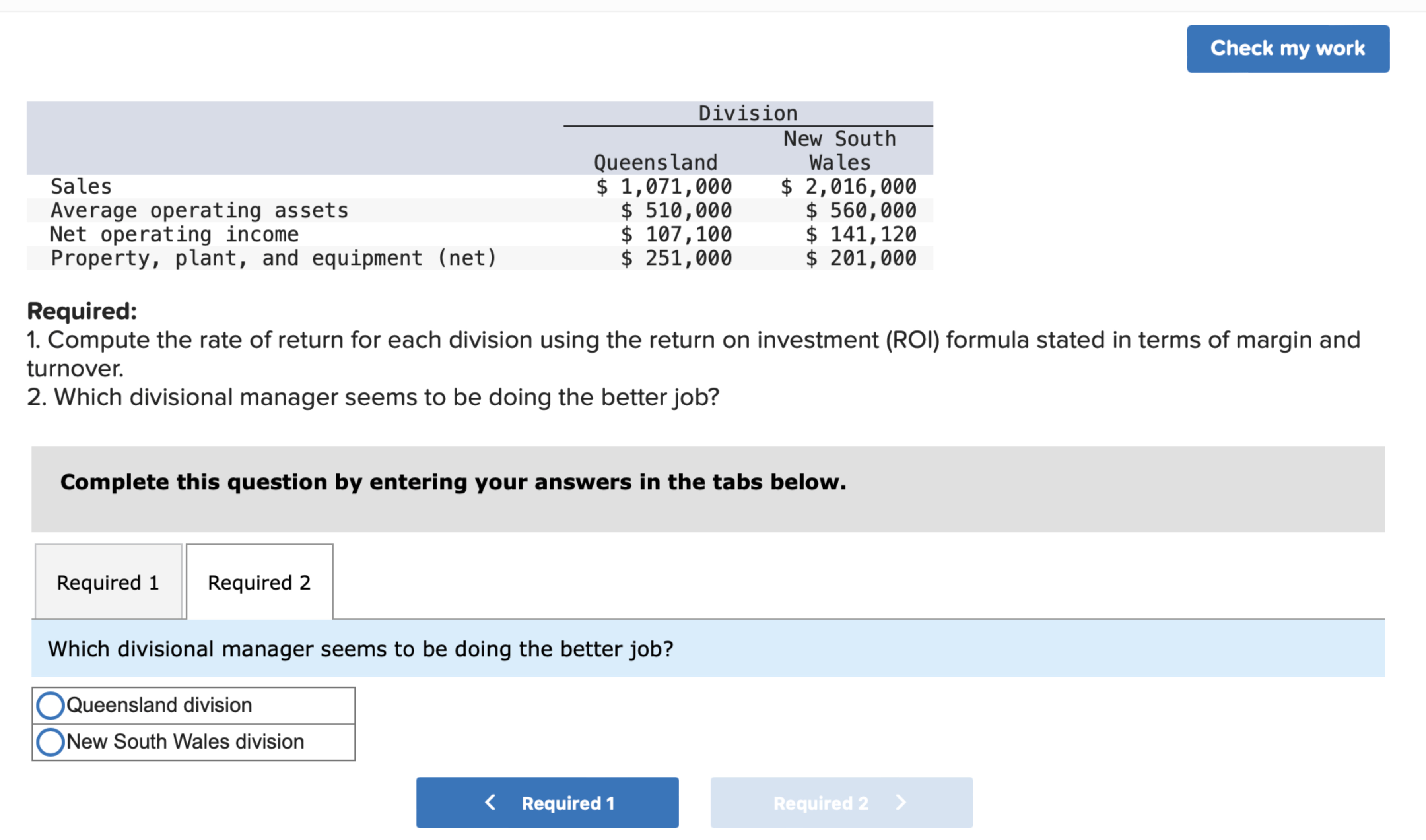 return on investment (ROI) formula stated in terms of margin and turnover.