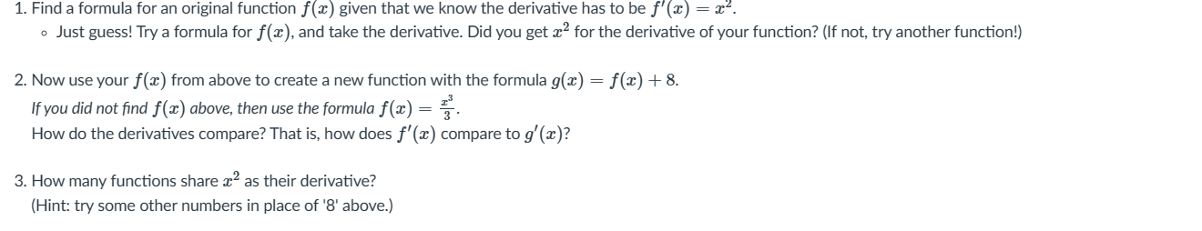 1. Find a formula for an original function f(:l:} given that
