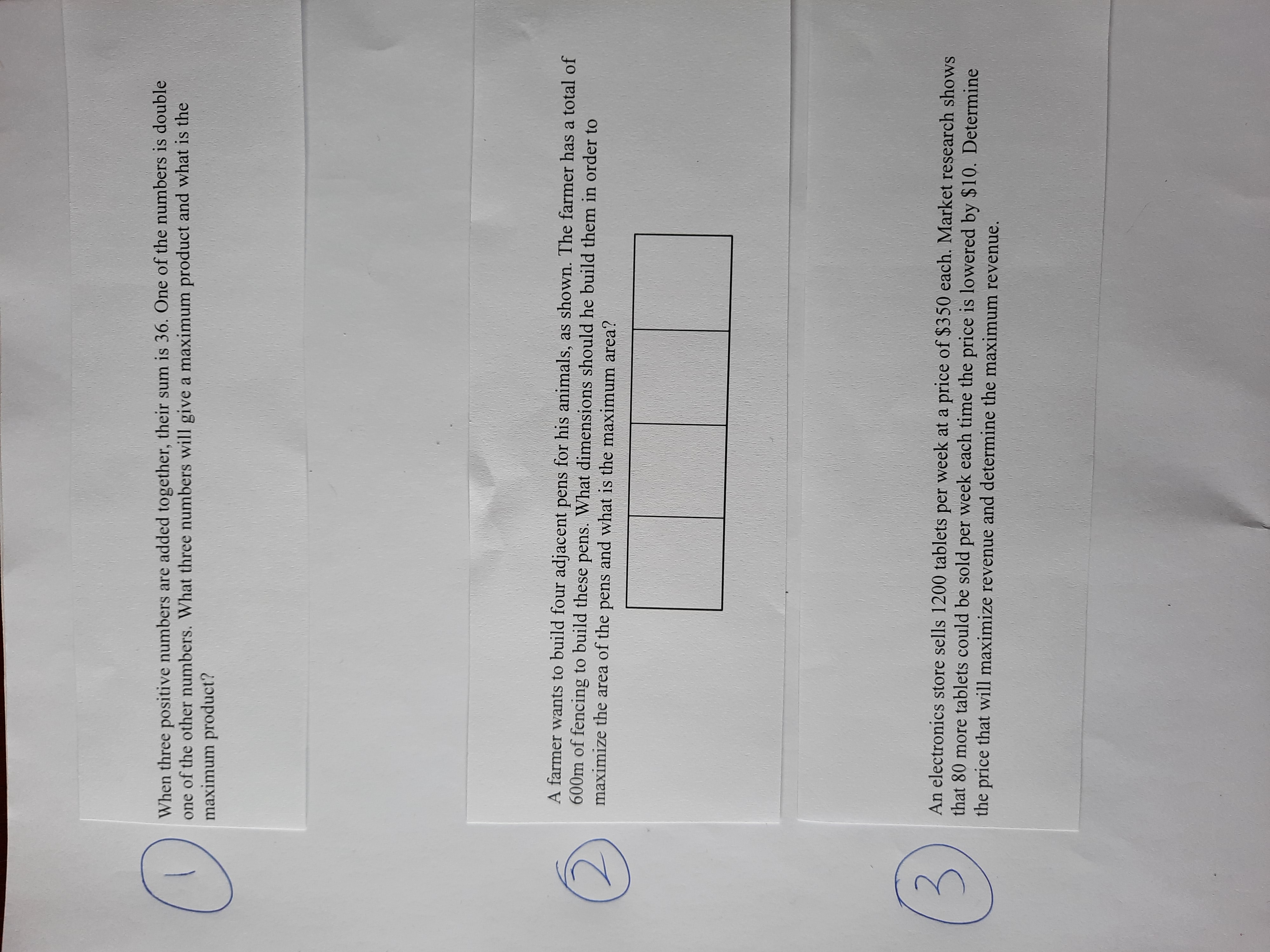 three numbers will give a maximum product and what is the maximum