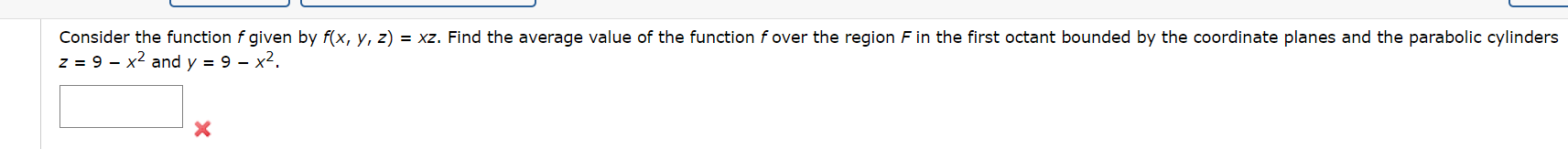  Consider the function f given by f(x, y, z) = xz.