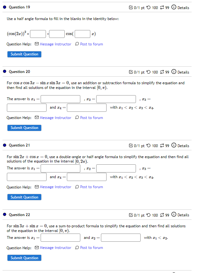  Question 19 6 0/1 pt O 100 # 99 0 Details