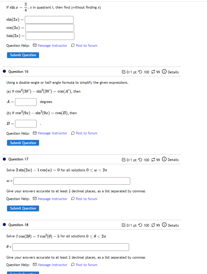  If sin r = ", * in quadrant I, then find