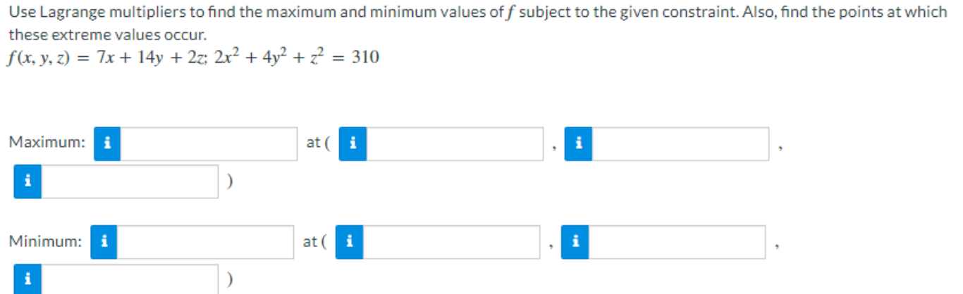 f subject to the given constraint. Also, find the points at which