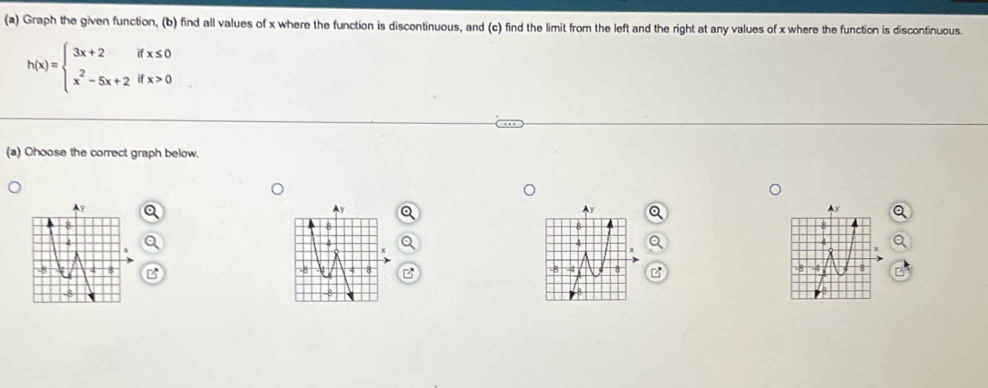 given function, (b) find all values of x where the function is