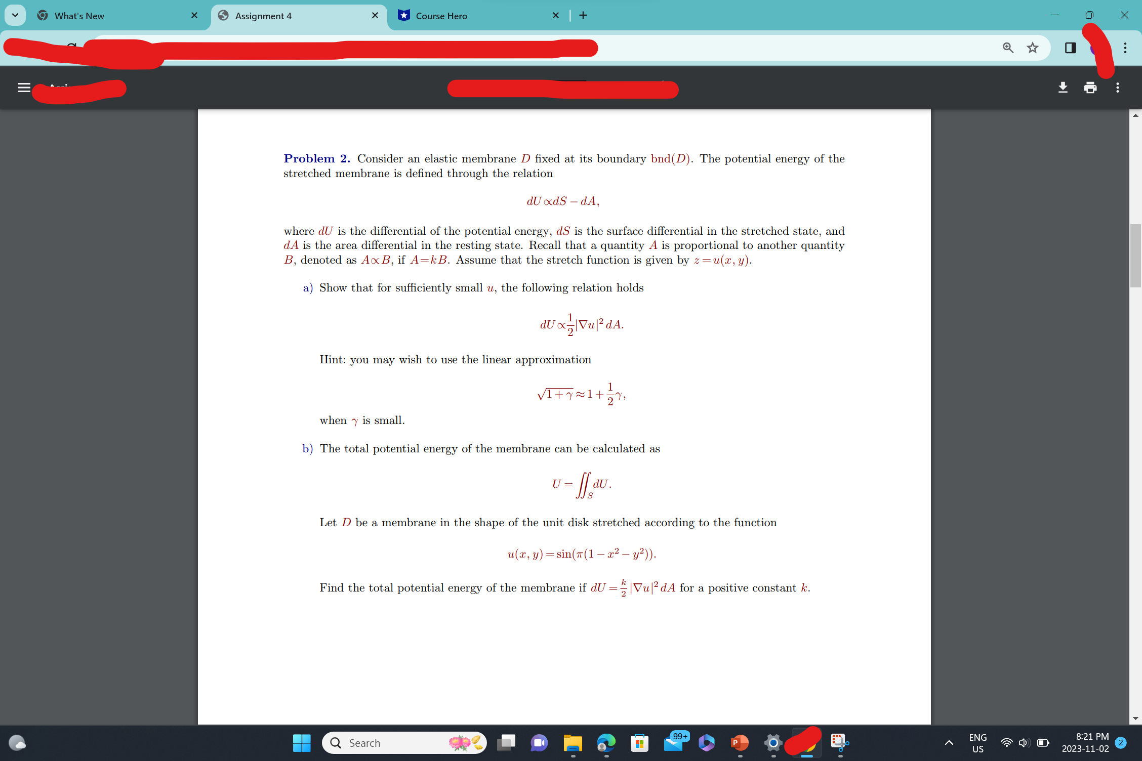 What's New X Assignment 4 X Course Hero x | +
