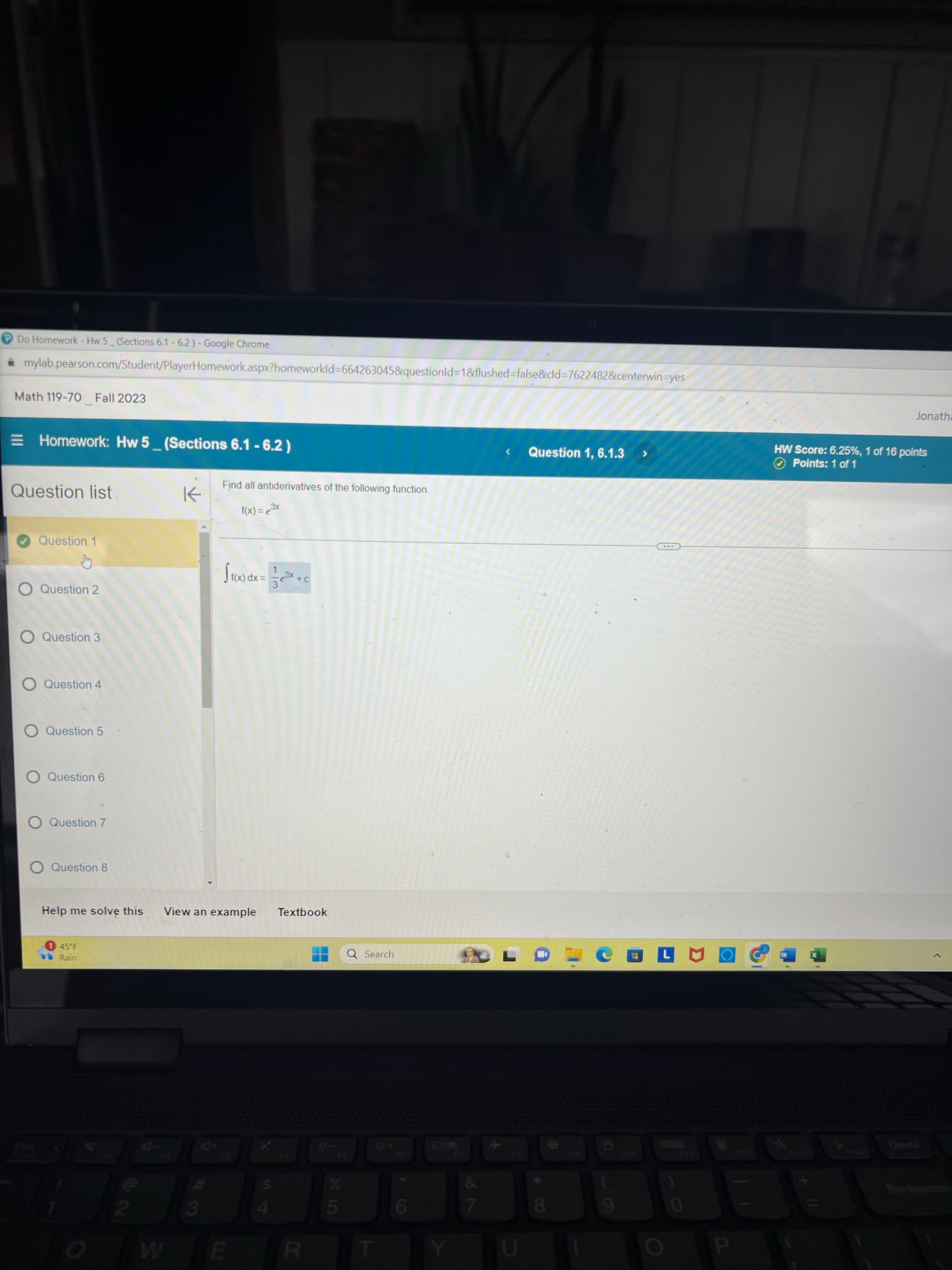 Do Homework - Hw 5 _(Sections 6.1 - 6.2) - Google